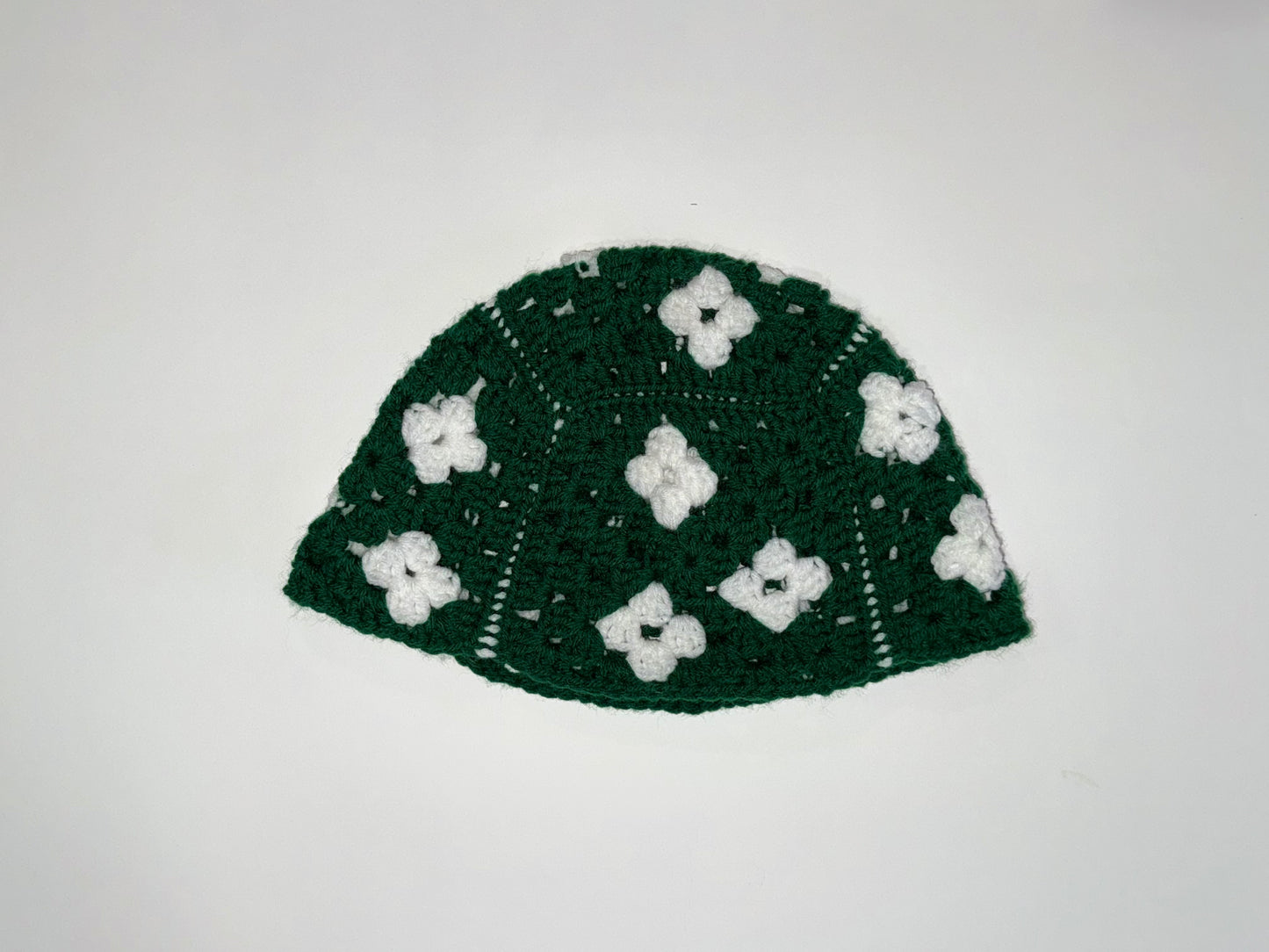 Green flower hat