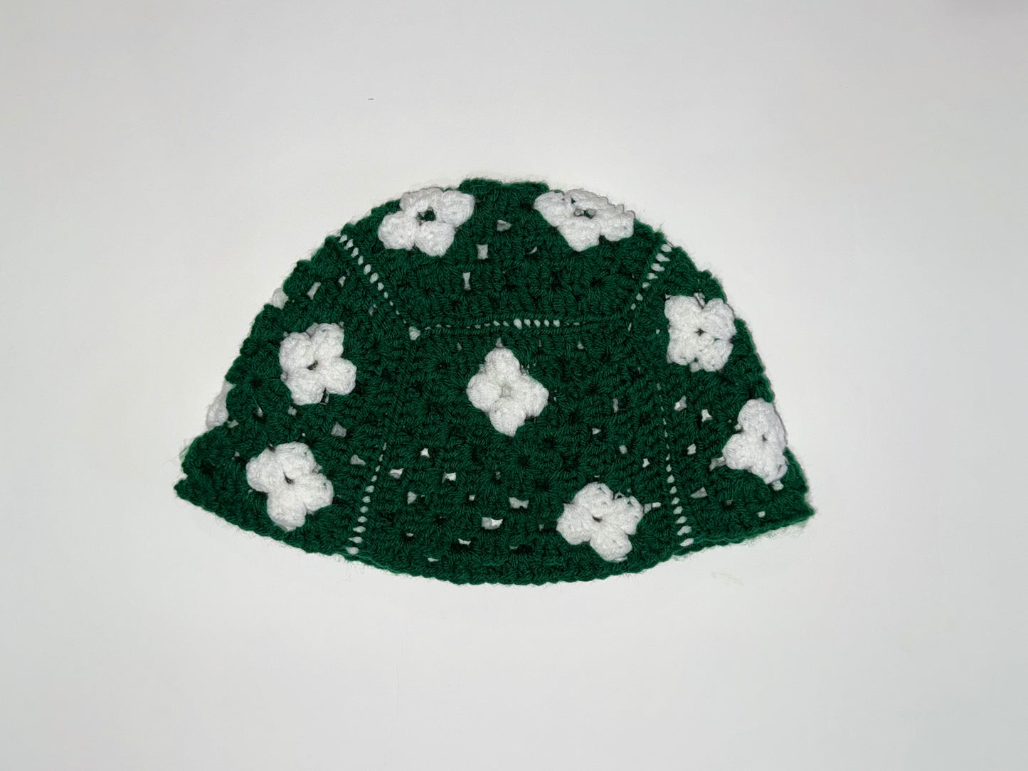 Green flower hat